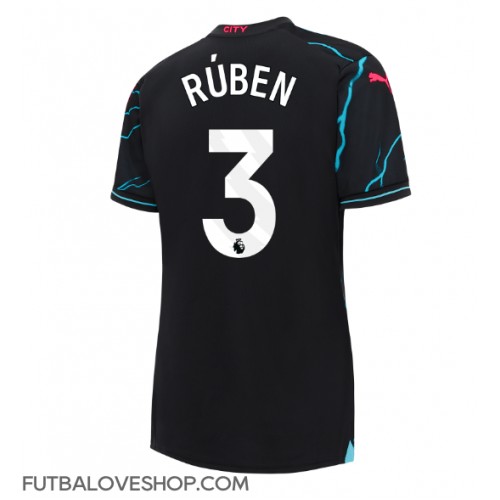 Dres Manchester City Ruben Dias #3 Tretina pre Ženy 2023-24 Krátky Rukáv